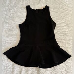 Lush Black Textured peplum shirt